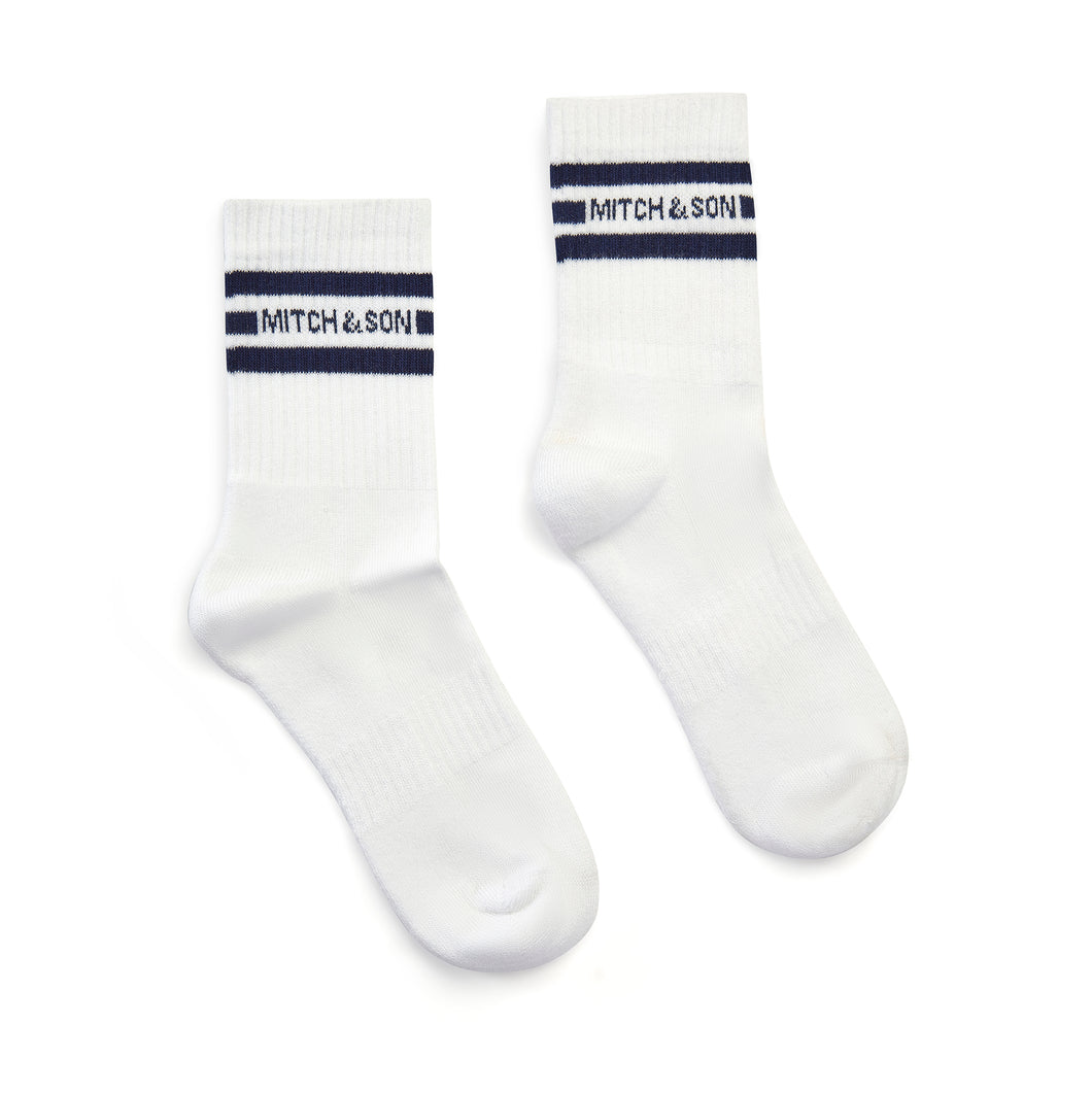 Mitch & Son SS25 Harlem Sport Sock  318 Blue Navy