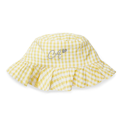 ADee SS25 Check Bucket Hat 918 Dream Sweet Lemon