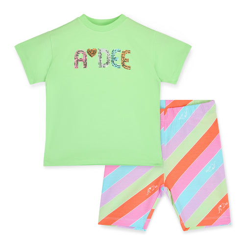 ADee SS25 Cycling Short Set 524 Ellie Tropical Green