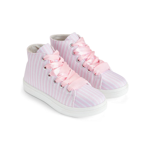 ADee SS25 Printed Canvas High Top Jazzy 103 Pink Blossom