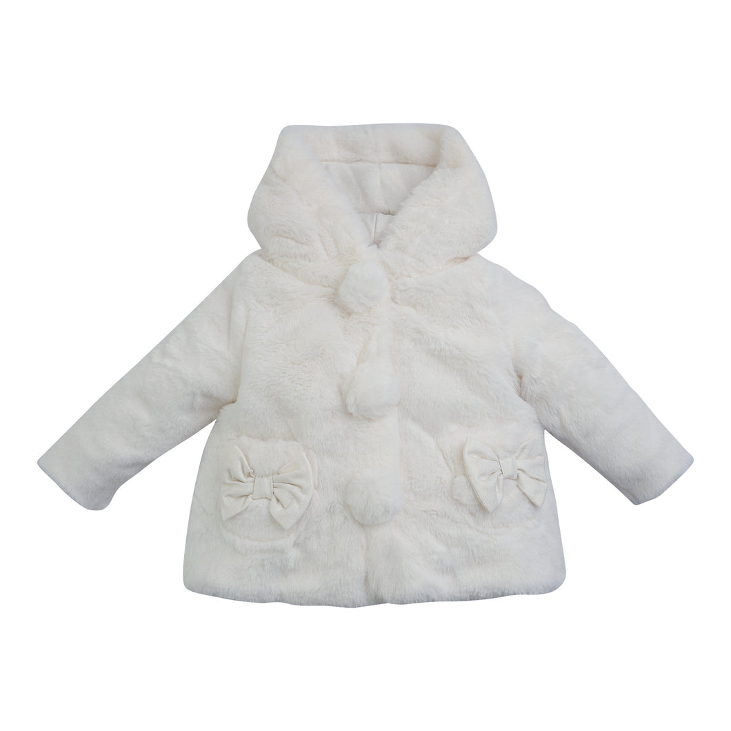 Little A AW23 Fur Coat - Fiona - Snow White - 402
