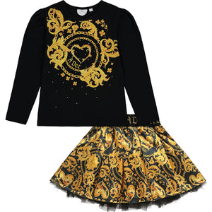 ADee AW23 Baroque skirt set - Billie - 506 - Black
