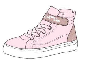ADee AW23 Pale Pink High Top Trainer 5103