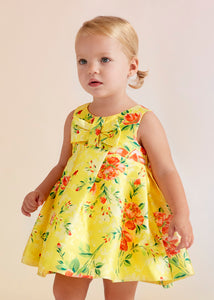 Abel & Lula SS23 Stamp Dress Mikado Floral Dress 5019 Lemon